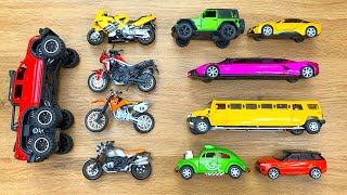 Die cast Metal Scale Model Limousine Cars and Maisto Motorcycles 8 [upl. by Nedyaj]