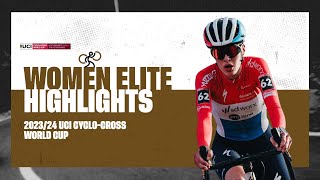 Hoogerheide  Women Elite Highlights  202324 UCI Cyclocross World Cup [upl. by Soloma319]