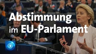 Abstimmung Ursula von der Leyen neue EUKommissionspräsidentin gewählt [upl. by Olegnalehcim]