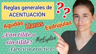 ✅ Reglas generales de acentuación AGUDAS LLANAS ESDRÚJULAS SOBRESDRÚJULAS sílaba tónica y átona [upl. by Artus]