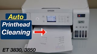 Epson ET 3830 Auto Print Head Cleaning [upl. by Aihtniroc613]