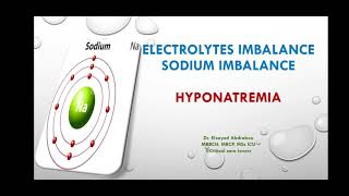 Hyponatremia  Plasma osmolality and hypertonicity Criticalcarelovers [upl. by Olonam995]