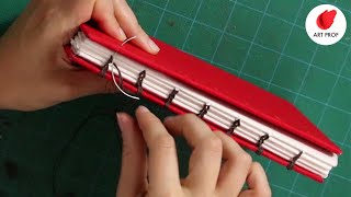 Coptic Stitch Bookbinding for Beginners Step by Step Demo [upl. by Snook]