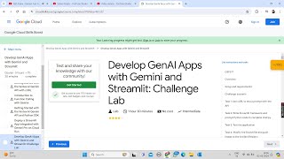 Develop GenAI Apps with Gemini and Streamlit Challenge Lab  Lab Solution  Qwiklabs Arcade 2024 [upl. by Elana840]