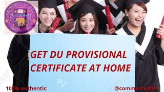 DU PROVISIONAL CERTIFICATE ONLINE du provisionalcertificate updates education delhiuniversity [upl. by Anecuza]