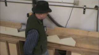 Cutting a stair stringer on a chopsaw [upl. by Salomo]