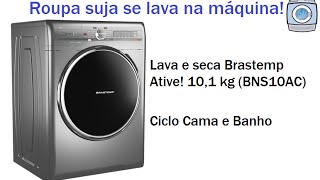 Lava e seca Brastemp Ative 101 kg BNS10AC  Cama e Banho [upl. by Kiefer]