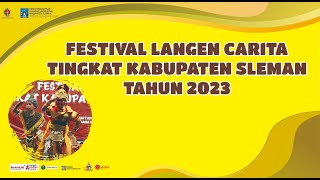 1 LIVE FESTIVAL LANGEN CARITA TINGKAT KABUPATEN SLEMAN 2023 [upl. by Elaen]