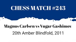 Magnus Carlsen vs Vugar Gashimov • 20th Amber Blindfold 2011 [upl. by Ardin]