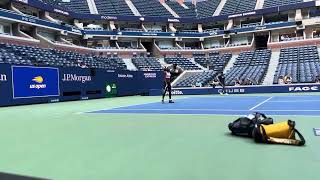 COCO GAUFF US OPEN Front row I sat for the last practice on Sunday 82723  shortfilm shorts [upl. by Rammus]