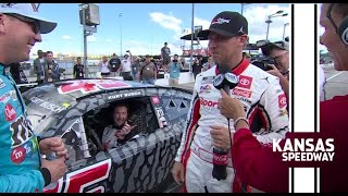 Denny Hamlin reacts to Kurt Buschs win Ive never had this kind of feeling [upl. by Marlene941]