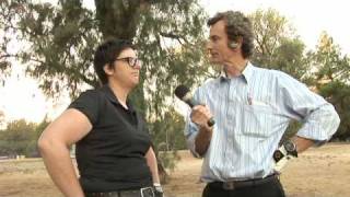 Hannah Gadsby interviewed on a golf course at 7am [upl. by Neelhtak666]