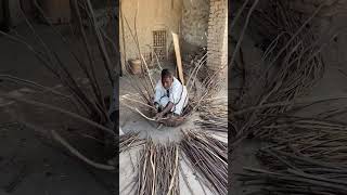 Traditional Basket Weaving Creating Baskets from Tree Branches shorts [upl. by Cross]