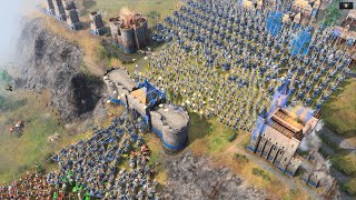 Age of Empires 4  MASSIVE HILL DEFENSE [upl. by Sudnak]