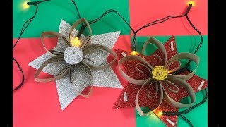 6 ADORNOS NAVIDEÑOS CON ROLLOS DE PAPEL HIGIÉNICOCHRISTMAS RECYCLED DECORATION [upl. by Autry]