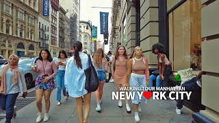 4K NEW YORK CITY  Manhattan Summer Walk SoHo Broadway Lafayette Street Union Square Travel [upl. by Nnairac]