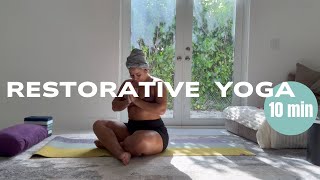 Restorative yoga  10 min [upl. by Iuqcaj]