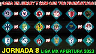 PRONÓSTICOS LIGA MX Jornada 8 APERTURA 2023 [upl. by Aiahc]