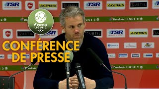 Conférence de presse Valenciennes FC  FC Lorient  12   201819 [upl. by Yenor]