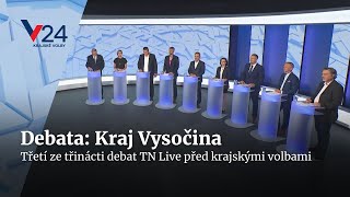 Předvolební debata Kraj Vysočina  Krajské volby 2024 [upl. by Ladd894]