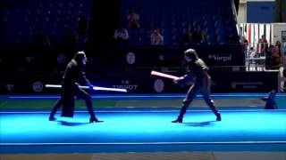 2016 El mejor duelo de Star Wars en la vida real y como deporte esgrima [upl. by Araiek]