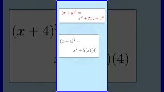 ¿Cómo resolver el binomios al cuadrado  x  4 ² [upl. by Annaet]