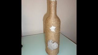 DIY Geschenke verpacken Weinflasche Deko [upl. by Idihsar]