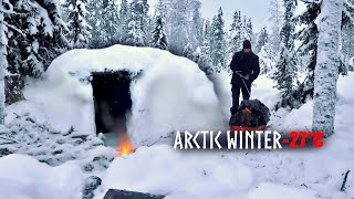 Can I Survive 27°C in a Snow Shelter EXTREME Winter Camping [upl. by Aivartal]