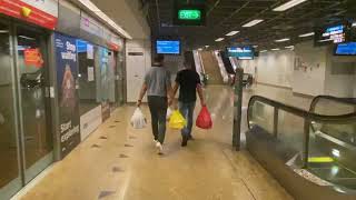 Singapore MRT ride from CC29 HarbourFront to DT17 Downtown train station [upl. by Seamus908]