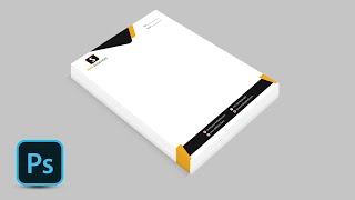 Letterhead Design in Photoshop Tutorial  How to Make Awesome Letterhead Design [upl. by Caria]