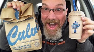 Culvers Deluxe Butter Burger 🍔 Chocolate Shake amp Frozen Custard 🍦 [upl. by Fabria]