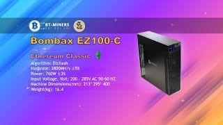 Bombax EZ100C 3800MHs Ethereum Classic Miner Setup [upl. by Honeywell]