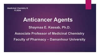 Anticancer Alkylating Agents [upl. by Annaig]