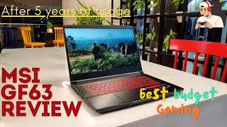 MSI GF63 Thin 9SC Review after 5 years  Upgrade Options  Only Review you need  Best Budget gaming [upl. by Nickola]