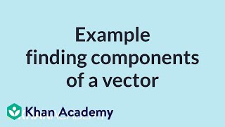 Example finding components of a vector [upl. by Komsa]