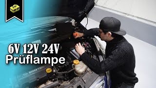 Roller PKW LKW Prüflampe  6V 12 V 24 V test lamp  Sicherung Prüfen  VitjaWolf  Tutorial [upl. by Sapers]