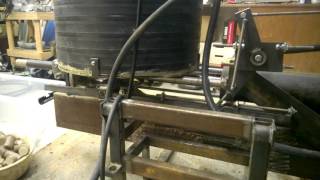 Homemade Hydraulic Sawdust Briquette Press 3 [upl. by Halley]