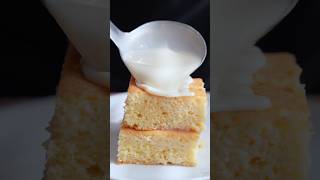 SOAKED TRES LECHES CAKE 😍 shorts desserts [upl. by Lirva]