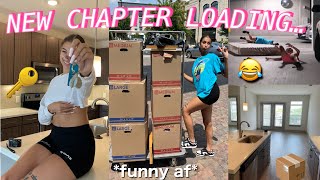 A  VERY CHAOTIC MOVE IN VLOG  empty apartment tour 📦  moving series ep 2  alyssa howard 💓 [upl. by Seldon237]