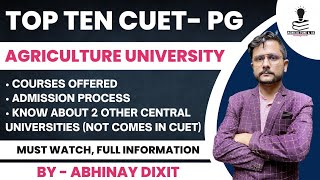 Top 10 CUET PG MSc Agriculture Universities amp Courses Offered by ThemCUET PG Agriculture 2023 [upl. by Lluj]