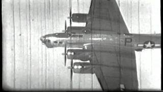 B17 WW2 this is a very rare film not seen since 1944 B17s on a mission to Germany 92ND Bomb Group [upl. by Ahsienet]