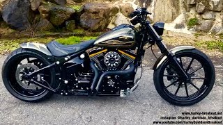 HarleyDavidson FXSB Breakout Custom Exhaust Sound 🇯🇵Akira from Japan🇯🇵 [upl. by Saunderson58]