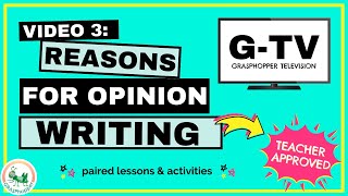 Writing Reasons for an Opinion Essay for Kids  Video 3  4th Grade [upl. by Davey]