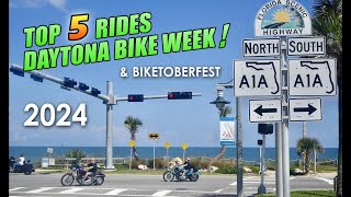 TOP 5 Motorcycle Rides for DAYTONA BIKE WEEK amp Biketoberfest 2024 [upl. by Michi721]