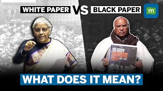 White Paper vs Black Paper Political Fury Over Economic Growth  FM Hits Back At Congress [upl. by Otrebtuc364]