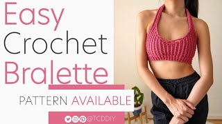 EASY Crochet Bralette  Pattern amp Tutorial DIY [upl. by Krenn404]