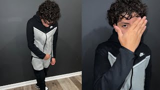 Nike Tech Fleece  Tracksuit Review GreyBlack Colorway [upl. by Souvaine]