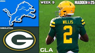 Packers vs Lions  Week 9 Simulation  Madden 25 PS5 [upl. by Fenny]