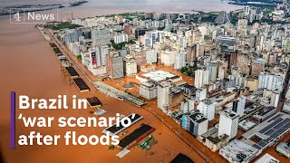 Brazil battles nature as ‘largest ever’ floods submerge whole cities [upl. by Aneetsyrk442]