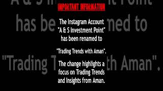 Important Information short shorts stocks tradingtrendswithaman stockmarket stocks reels [upl. by Annuaerb]